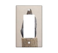 Cool Gorilla Decorative Light Switch Cover Plate 1 Gang Single Rocker, Funny Fun Country Chimpanzee Electrical Faceplate for Kitchen Bathroom, Monkey Animal Switchcover Decor