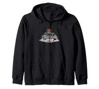 Cool Gorilla DJ Disco Dancing Party Techno Hardcore Zip Hoodie