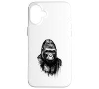 Cool Gorilla Ink Art Urban Jungle Wild Power Portrait Grunge Case for iPhone 16 Plus