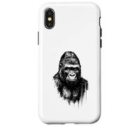 Cool Gorilla Ink Art Urban Jungle Wild Power Portrait Grunge Case for iPhone X/XS