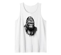 Cool Gorilla Ink Art Urban Jungle Wild Power Portrait Grunge Tank Top