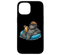 Cool Gorilla Pool Float Mascot Graphic Case for iPhone 15