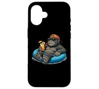 Cool Gorilla Pool Float Mascot Graphic Case for iPhone 16