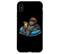 Cool Gorilla Pool Float Mascot Graphic Case for iPhone XS Max