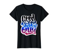 Cool Graffiti Vibes Art Inspirational Quotes Graphic Value Graphic T-Shirt, Women, Black, XS