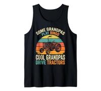Cool Grandpas Drive Tractors Farming Farmer Farm Tank Top
