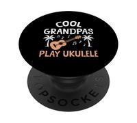 Cool Grandpas Play Ukulele Funny Guitar Music Lover PopSockets Adhesive PopGrip