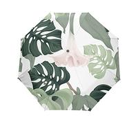 Cool Greet Leaf Blossom Umbrella Windproof Automatic Foldable Umbrells Auto Open Close for Men Women Kids