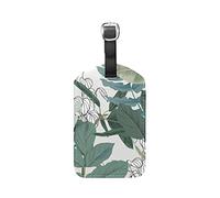 Cool Greet Leaf Summer Leather Luggage Baggage Suitcase Tag ID Label(3Pcs)