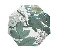 Cool Greet Leaf Summer Umbrella Windproof Automatic Foldable Umbrells Auto Open Close for Men Women Kids