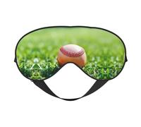 Cool Grey Baseball Print Soft Eye Mask/Sleep Eye Mask/Blackout Eye Mask, Suitable for Travel/Office/Yoga/Nap