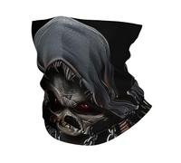 Cool Grim Reaper Skull Skeleton Death Dark Black Men Women Neck Warmer Quick Drying Headwear Stylish Neck Gaiter For Fishing Tennis Volleyball