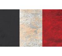 Cool Grunge Effect French Flag Stickers 184mm by 110mm