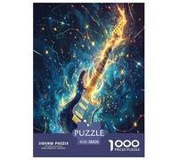 Cool Guitar 1000 Pieces Music Jigsaw Puzzle Adults Fun Education Game Toy Intellectual Game Stress Relief Decoration Relaxation And Intelligence 38x26cm/1000pcs