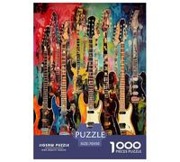 Cool Guitar Jigsaw Puzzles 1000 Pieces Music for Adults Fun Education Game Stress Relief Toy Intellectual Game Decoration Relaxation And Intelligence 70x50cm/1000pcs