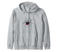 Cool Halloween Black Widow Spider Zip Hoodie