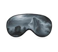 Cool Halloween Ghost Eye Cover Breathable Comfortable Eyeshade Soft Skin Friendly Sleep Mask Party Night Blindfold with Fashion Adjustable Eye Mask for Night Sleeping Travel Nap
