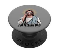 Cool Halo Holy Figure Retro Phone Call Humor Art PopSockets Adhesive PopGrip