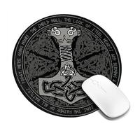 Cool Hammer Magic Traditional Round Mouse Pad, Small Gaming Mousepad with Stitched Edge, Non-Slip Rubber Base Mouse Mat Office Desk Accessories for Laptop Computer Decor