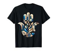 Cool Hamsa Khamsa Symbol In Cubism Art Style Christmas T-Shirt