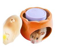 Cool Hamster House,Ceramic Hamster Cooling Nest | Hollow Design Cooling Hideaway Habitats for Small Animal Squirrel Hedgehog Gerbils Chinchilla