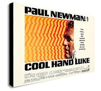 Cool Hand Luke - Paul Newman - Canvas Wall Art Framed Print - Various Sizes (A2 24x16 inches)