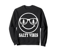 Cool Happy Face Sunglasses Surfing Ocean Waves Design Sweatshirt