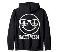 Cool Happy Face Sunglasses Surfing Ocean Waves Design Zip Hoodie