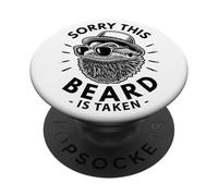 Cool Hat Bearded Dragon Pogona "Sorry This Beard is Taken" PopSockets Adhesive PopGrip
