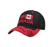 Cool Hats Men's Hat Canadian Maple Leaf Cap Flag Embroidered Unisex Adult Kids Caps Boys 1 Year, Red (watermelon red), One Size