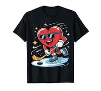 Cool Heart Playing Ice Hockey with Puck T-Shirt