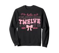 Cool Hello Twelve Est 2014 Pink Coquette Bow 12 Birthday Sweatshirt