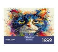 Cool High-flying Cat Jigsaw Puzzles for Adults Gifts 1000 Piece Fun Challenging Home Decors Brainteasing Kitten Jigsaw Puzzle for Adults And Kids 70x50cm/1000pcs