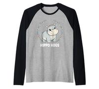 Cool Hippo Hippopotamus Animal Lover Gift for Men Women Kids Raglan Baseball Tee