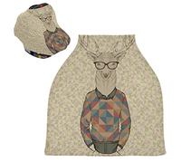 Cool Hipster Deer Baby Car Seat Cover Canopy Stretchy Nursing Covers Breathable Windproof Winter Scarf for Infant Breastfeeding Boys Girls