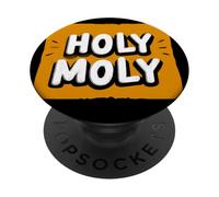 Cool Holy Moly Emblem for Adults and Kids PopSockets Adhesive PopGrip