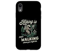 Cool Honey Badger-Hiking is Just Walking Where You Might Die Case for iPhone XR