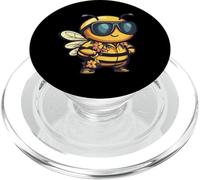 Cool Honey Bee Summer Vibes Comic PopSockets PopGrip for MagSafe