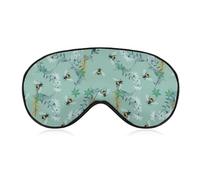 Cool Honey Bee,with Wild Flowers Sleep Eye Mask Sleeping Light Blocking Cover Night Blindfold for Travel Nap