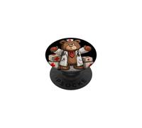 Cool Hospital Teddy Bear Costume for Nurse and Doc Lovers PopSockets Adhesive PopGrip
