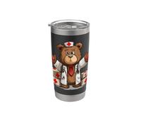 Cool Hospital Teddy Bear Costume for Nurse and Doc Lovers Stainless Steel Insulated Tumbler