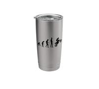 Cool Human Evolution Motocross Motorcycle Stainless Steel Insulated Tumbler