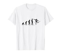 Cool Human Evolution Winter Sports Snowboarder T-Shirt
