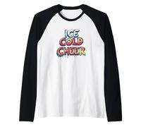 Cool Ice Cold Cheer Emblem Costume for Boys and Girls Raglan Baseball Tee