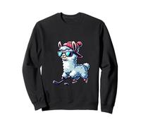 Cool Ice Hockey Llama With Shades Sweatshirt