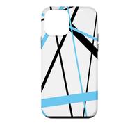 Cool Icy-Blue Diagonal Lines Black Accents Case for iPhone 12 mini
