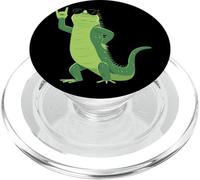 Cool Iguana Rock On Funny Reptile Lover Animal Graphic Hand PopSockets PopGrip for MagSafe