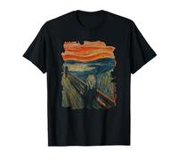 Cool illustration The Scream Famous Painting Distressed T-Shirt
