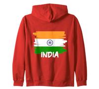 Cool India Flag Zip Hoodie