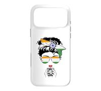 Cool Indian Coffee Mama Mom Mommy Girl Aunt India Flag Print Case for iPhone 17 Pro Max